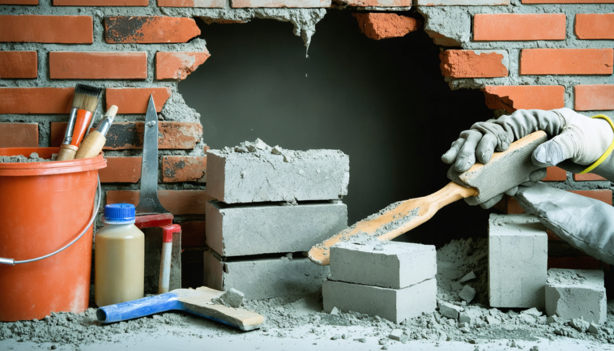 Réparer un grand trou dans un mur en brique méthodes efficaces — free download