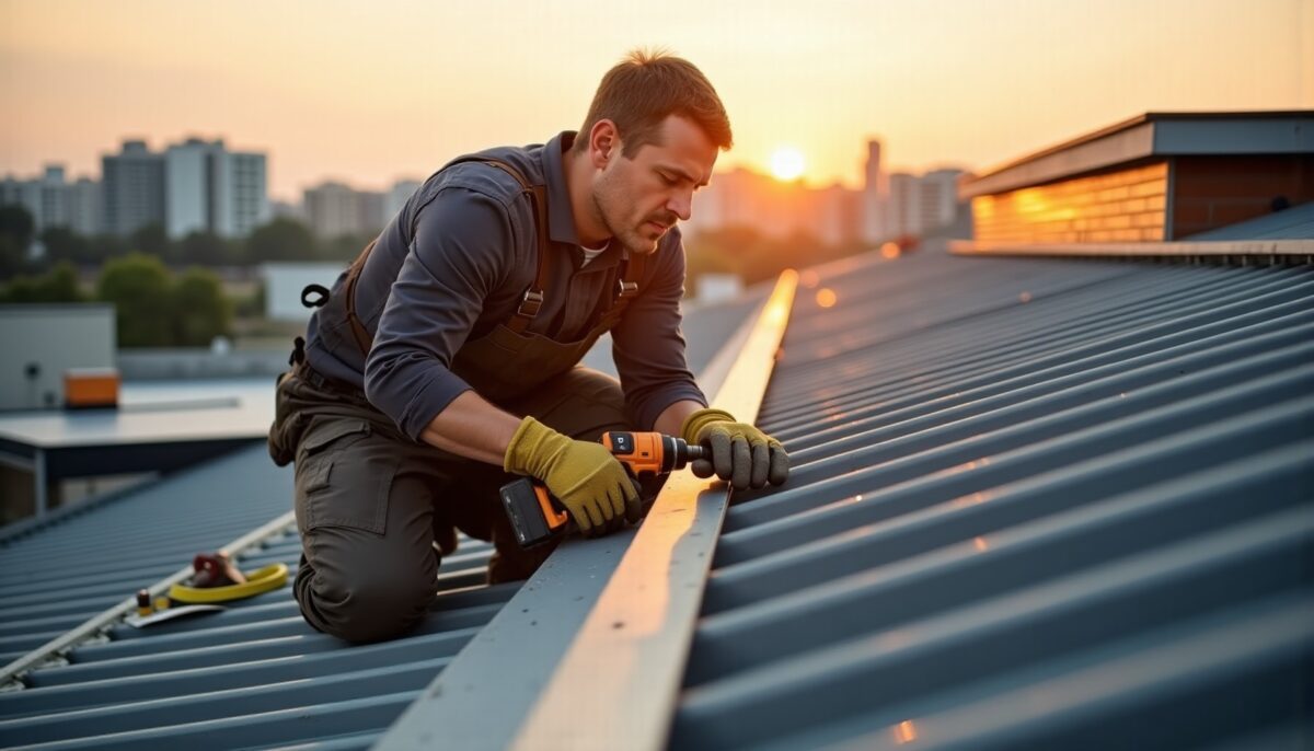 Guide pratique pour installer une rive contre mur sur une toiture en bac acier