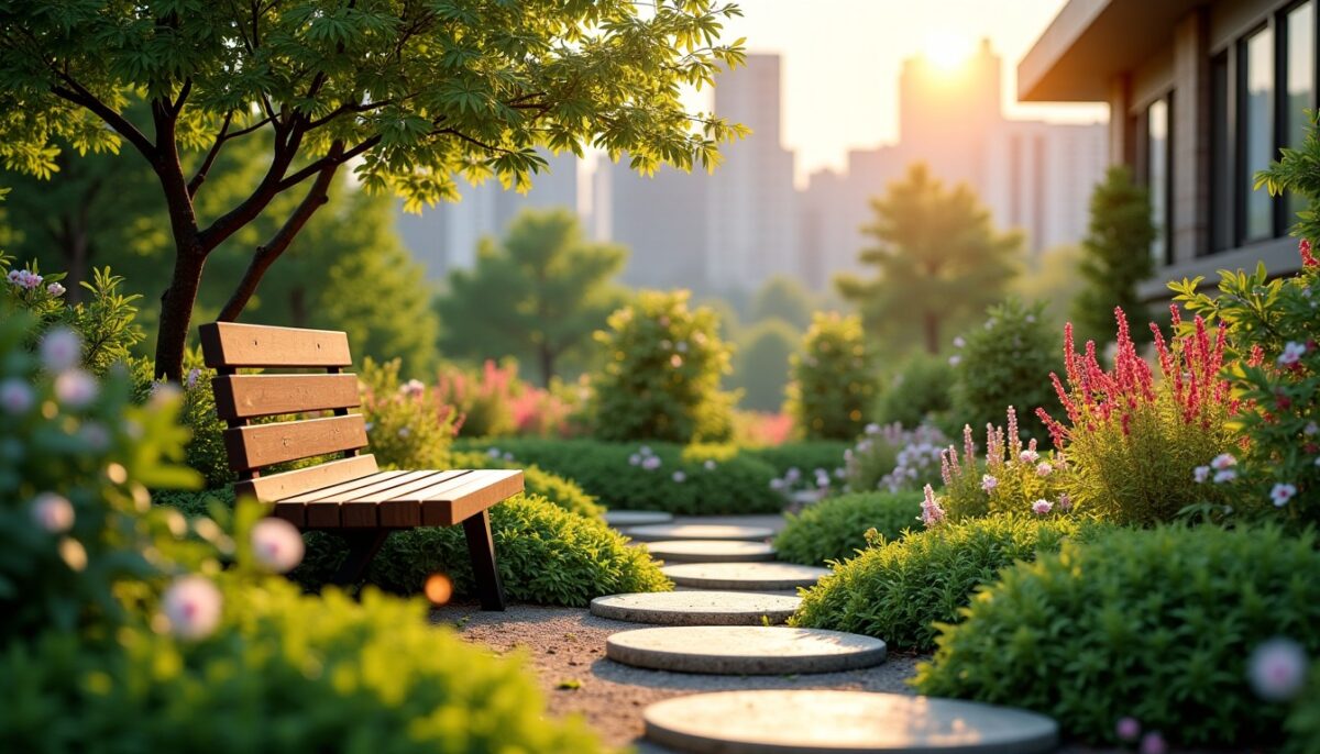 Espaces verts biophiliques en 2025 : Comment aménager un jardin thérapeutique chez vous