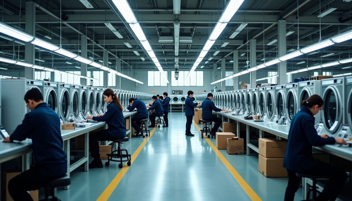 Quelle est la capacité maximale de production quotidienne de machines à laver ?