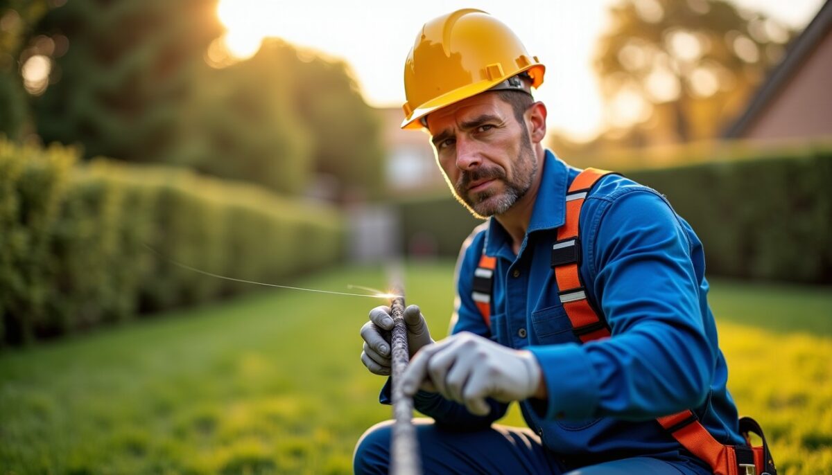 Pose d’un poteau de fibre optique sur terrain privé : comprendre vos droits et obligations